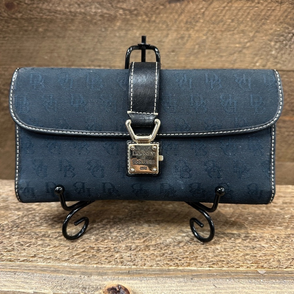 Dooney & Bourke Black Monogram Wallet Clutch